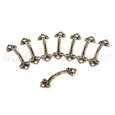 12 x Antique Brass Drawer Cabinet Pull Knob Handle Jewelry Chest Box Decorative