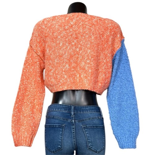 Absolutely Creative Worldwide Orange and Blue Crew Neck Sweater - Picture 4 of 5