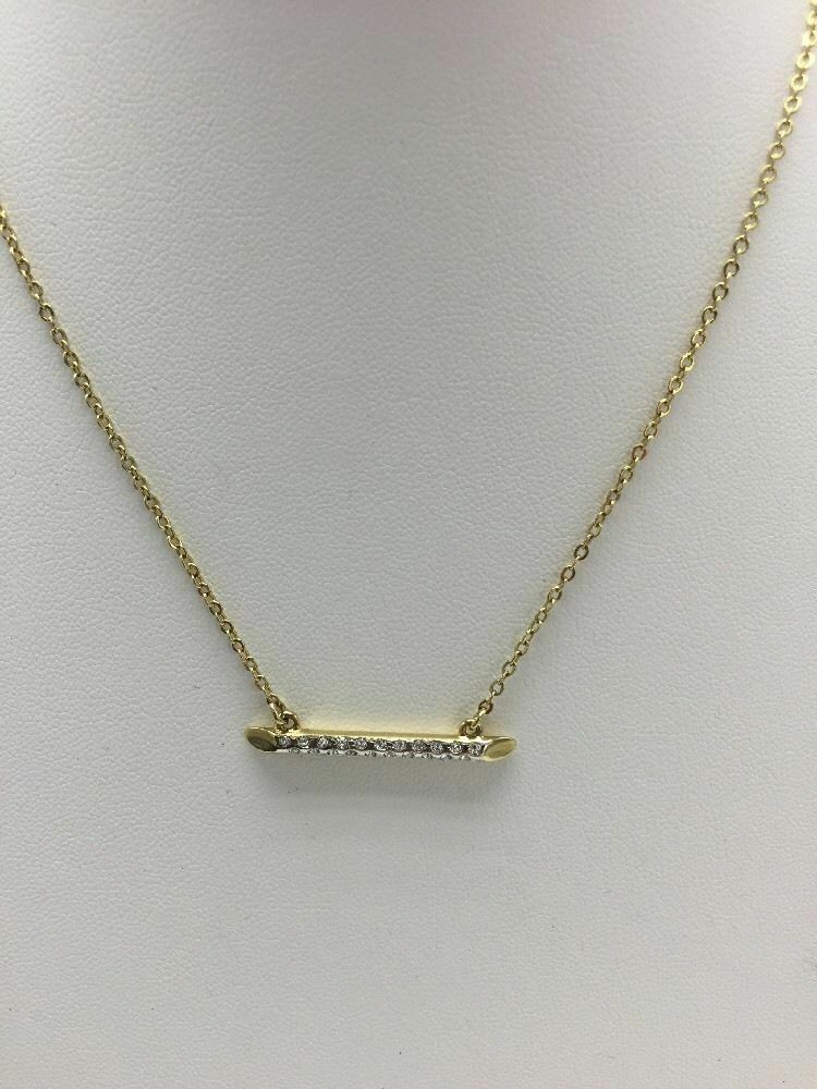 Ожерелье с подвеской Vince Camuto Goldtone Linear PavÃ с подвеской-павой VC-54