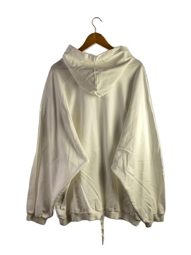 White PEACEMINUSONE Cotton Pullover Sweatshirt Hoodie with Stains from japan - Picture 2 of 6