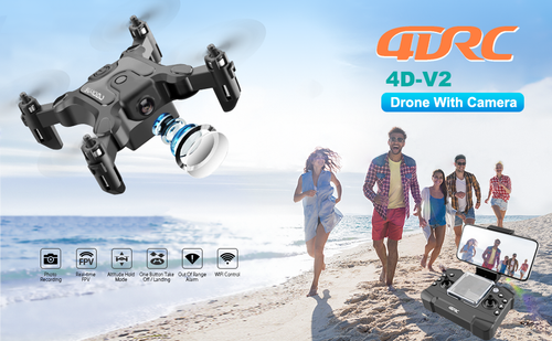 4DRC-V2 RC Quadcopter Mini Drone Foldable Wings WIFI FPV With Camera Bundle Kit! - Picture 1 of 12