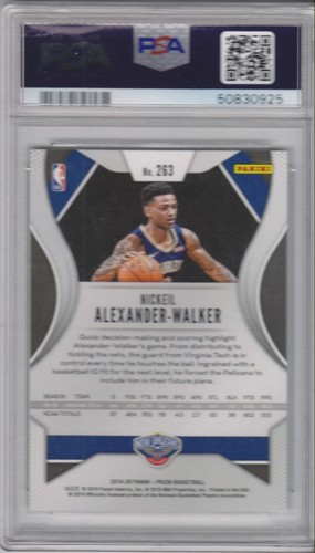 2019-20 Panini Prizm Nickeil Alexander-Walker Rookie Prizm #263 PSA 10 GEM MINT - Foto 2 di 2