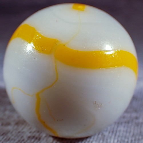 BB Marbles: Rare Yasuda Crease Pontil Transition. 1-1/16". Mint. (B501) - Picture 5 of 6