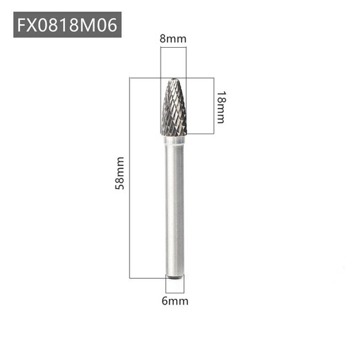 1/6pcs 6mm Shank TCT Carbide Rotary Drill Bit Burr Die Grinder Carving Set - Picture 14 of 19