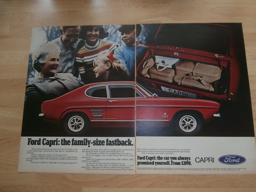 Ford Capri Advert. Original Colour page ..the promised car. - 第 1/1 張圖片