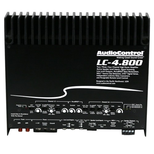 AudioControl LC-4.800 High-Power 800W 4-Channel Amplifier w/ AccuBass Amp NEW - Picture 2 of 5