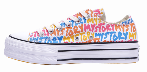 Converse Plateau Lift Up Freizeit Damen Sneaker Schuhe weiß multi Gr. 7 NEU - Bild 2 von 8