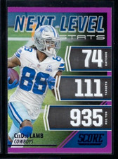 2021 Score Next Level Stats #NL22 - purple - CeeDee Lamb - Dallas Cowboys