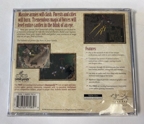 Total Annihilation: Kingdoms PC Game 1999 SEALED NEW Cavedog Humongous - Picture 2 of 7