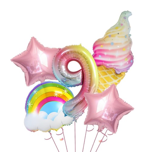 Rainbow Balloons Kids Birthday Foil Balloon Set Decor Baby Shower Party Decor UK - Picture 55 of 55