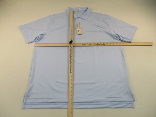 Peter Millar Summer Comfort Polo Shirt Mens 2XL Blue Stretch Golf Crown Sport - Picture 10 of 12