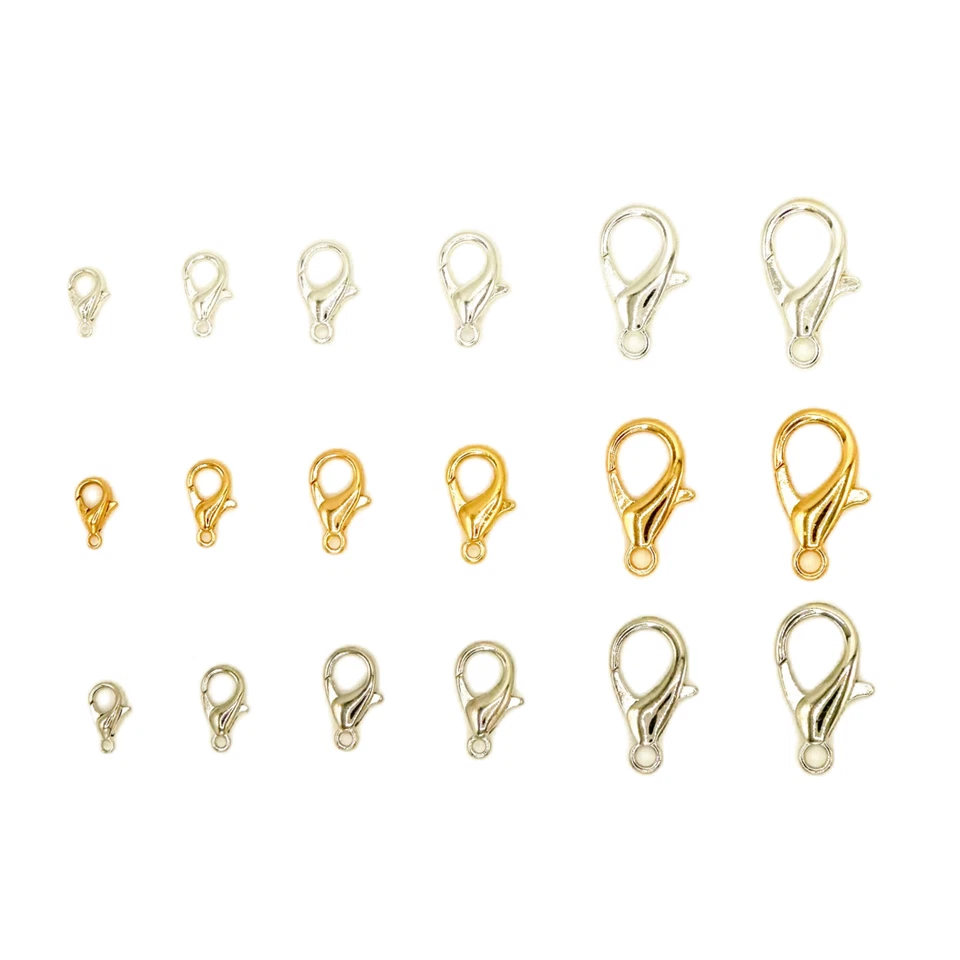 25 piezas Cierre de garra de langosta para collar pulsera joyería hágalo usted mismo cadena anillo gancho Foto 3 de 3