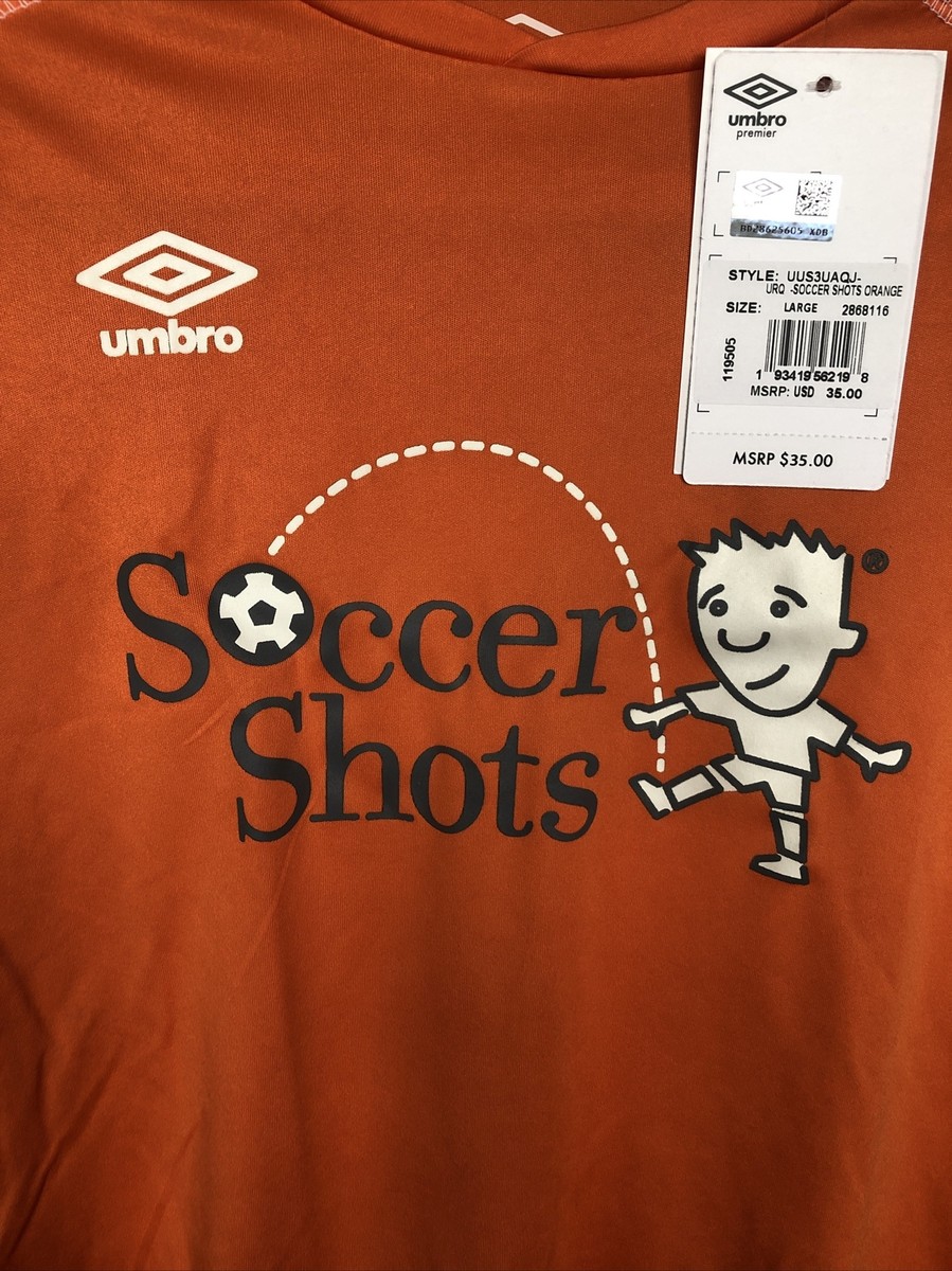 Umbro Short Sleeve Soccer Shots Athletic T-Shirt Orange Kids