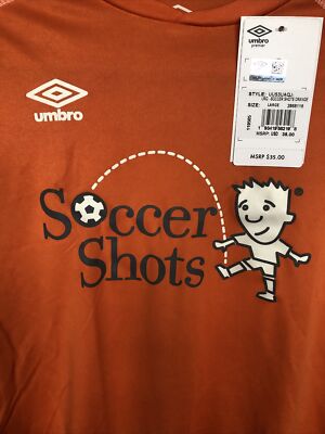 【US規格】希少 アンブロ SoccerShots サッカーシャツ オレンジ M US規格】希少 アンブロ SoccerShots サッカーシャツ オレンジ M