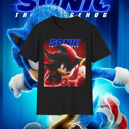 Sonic The Hedgehog 3 Tails Shadow Knuckles Unisex Softstyle T-Shirt