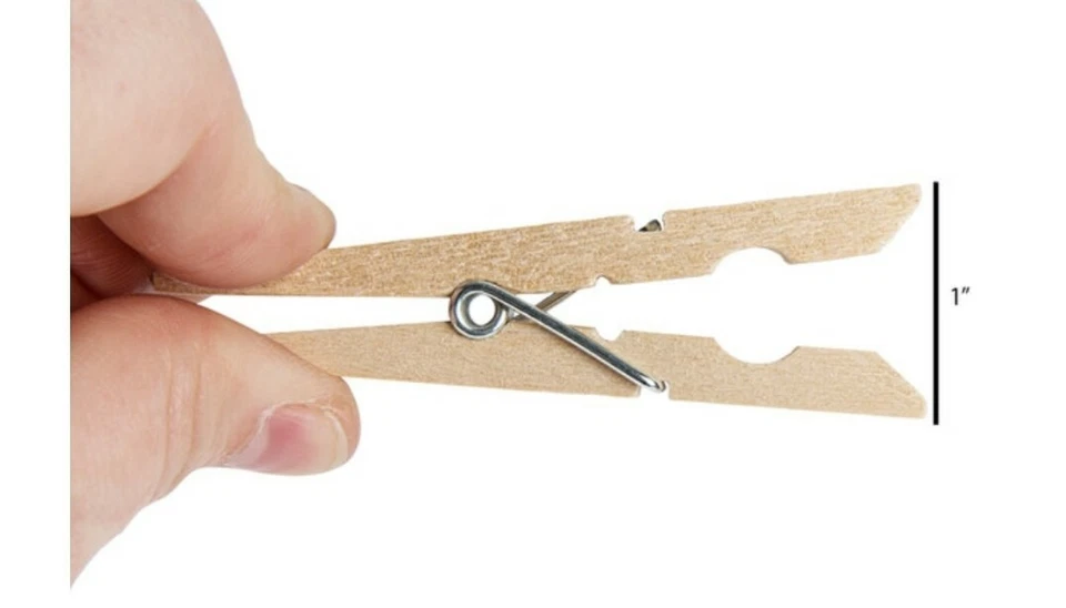 Premium 50 piezas 2.83" clavijas de madera de pino paños clips para fotos alfileres artesanales clips colgantes Foto 4 de 4