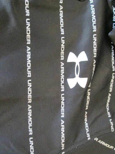 NEW Boys UNDER ARMOUR Blkt Polo w/ Wht UNDER ARMOUR Print Pattern Sz 7 FREE SHIP - Picture 2 of 3