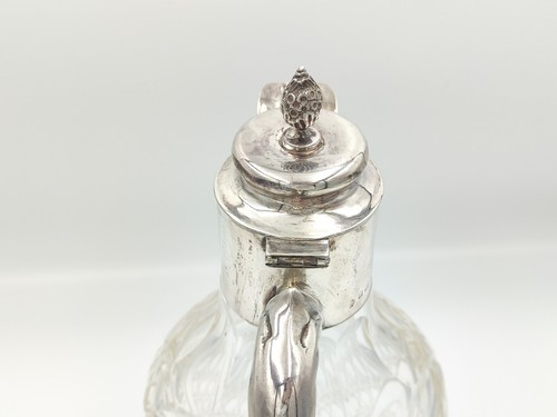 William Hutton & Sons antike Glaskaraffe 19. 20. Jh. Sterlingsilber montiert - Bild 15 von 24