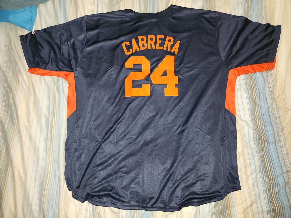 MIGUEL CABRERA #24 DETROIT TIGERS BLUE BASEBALL JERSEY 3X-LARGE NWT
