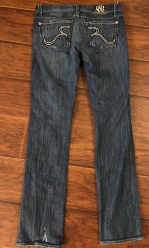 Pantalones de mezclilla para mujer Rock & Republic Brie pierna recta desgastados talla 26 - Imagen 3 de 6