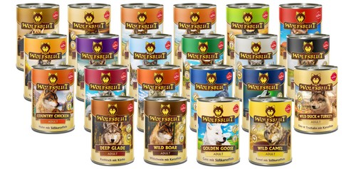 Wolfsblut Adult 20 x 395g | Garantierter 10-Sorten-Mix | Nassfutter für Hunde - Bild 1 von 5