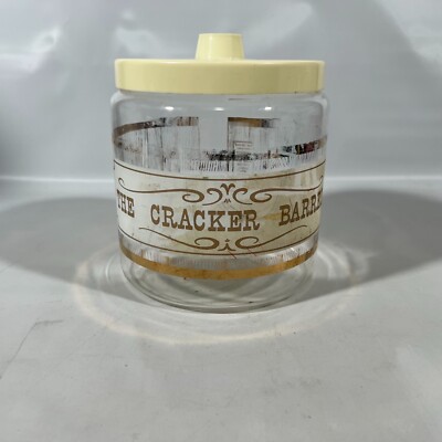 Vtg Pyrex ''The Cookie Jar'' Glass Canister Storage Container w/Lid Read