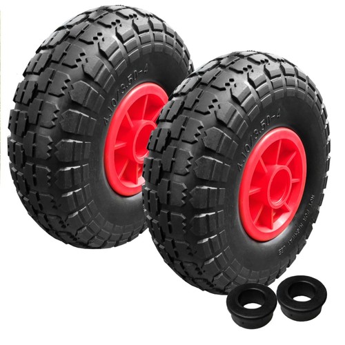 10" Inch Wheel 4.10/3.50-4 Punctiure Proof Sack Truck Jockey Barrow 255mm Wheel - Picture 18 of 55