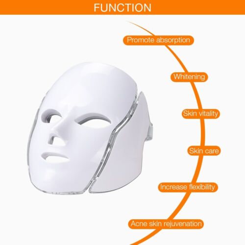 7 Colors Photon LED Light Therapy Face Neck Mask Facial Skin Rejuvenation Device - Picture 12 of 12