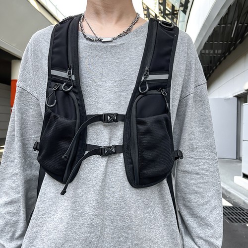Stain-resistant Men Bag Water-resistant Chest Multi-pocket Tactical