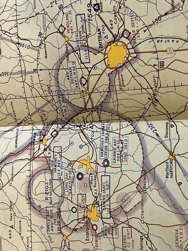 Vintage Sectional Aeronautical Chart - 23,5 x 46 - 1965 - Mobile Pensacola Gulf - Bild 10 von 11