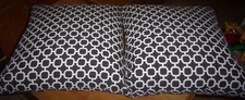 Set 2 Rizzy Home 22 x 22 Oversize Hockley Square Throw Pillow Black/White