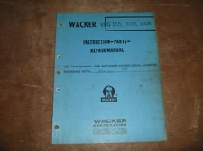 Wacker VPG 160B Plate Compactor Service Repair Operator Maintenance Parts Manual