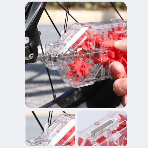 Transparent Bicycle Chain Cleaning Tool Cleaner Scrubber Washer For Road Bikes - Picture 4 of 9