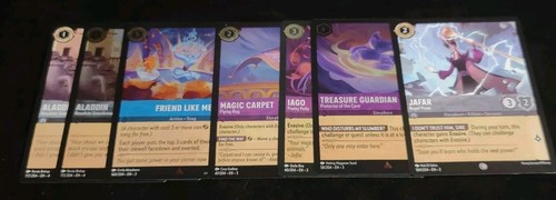 Disney Lorcana Aladdin Lot of 7 Cold Foil and Regular - Picture 3 of 4