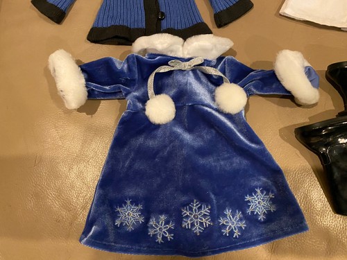 Lotto calze giacca scuola stivali vestito velluto blu invernale ragazza americana - Foto 5 di 10