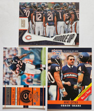 Lot of 3 Chicago Bears Legends, Matt Forte, Mike Ditka, Huddle Up Insert, HOF