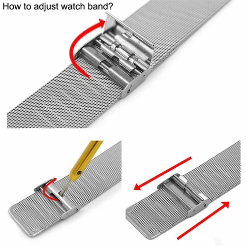 Mesh 0.4 Wire Metal Band 8-24mm Replacement Watch Strap Stainless Steel Bracelet - Picture 4 of 18