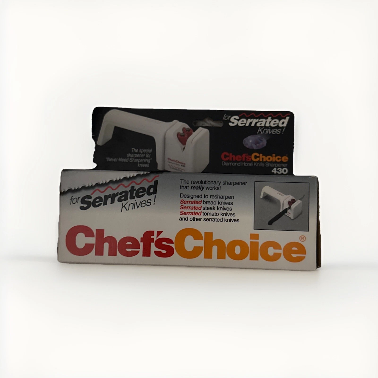 Chef'sChoice 430 Diamond Hone Knife Sharpener for Serrated Knives; NIB