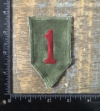 WW2 Occupation US Army 1st Infantry Division German Made Patch No Glow Dark Red