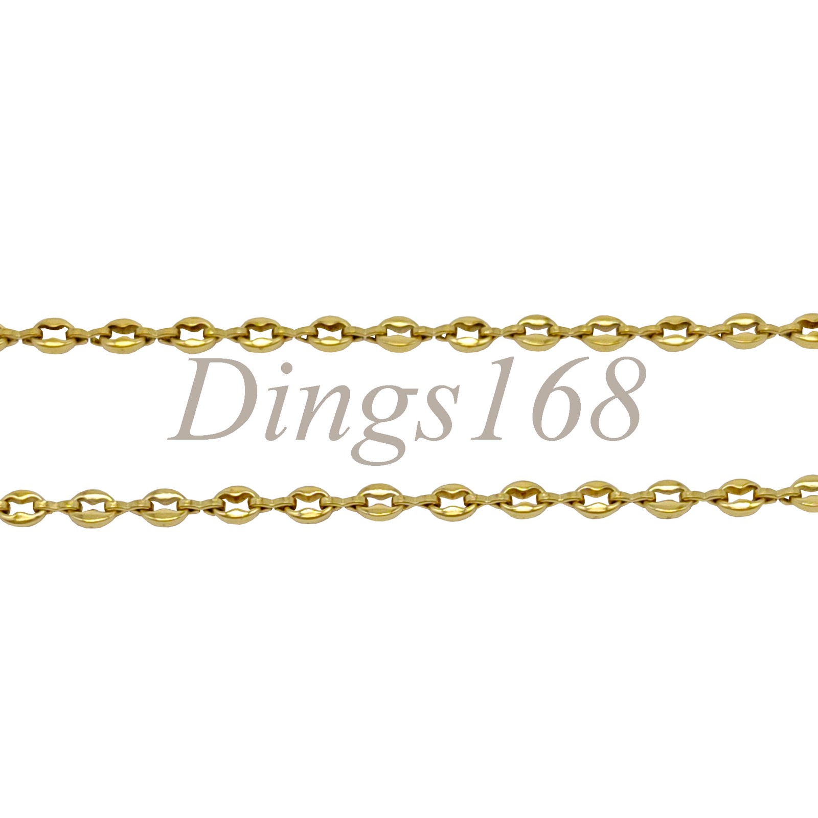 как выглядит Design Inspired 18K Yellow Gold Filled 4.5mm Puffy Mariner Link Chain Necklace фото