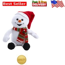 Kurt Adler 10-Inch Holiday Laughing Snowman - Interactive Toy with Fart Sound