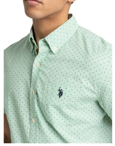 New US Polo Mens Button Down Short Sleeve Shirt Size M - Picture 3 of 3