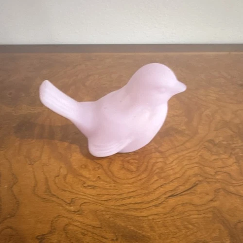 Fenton Glass Bird Figurine Pink 5 Inch Decorative