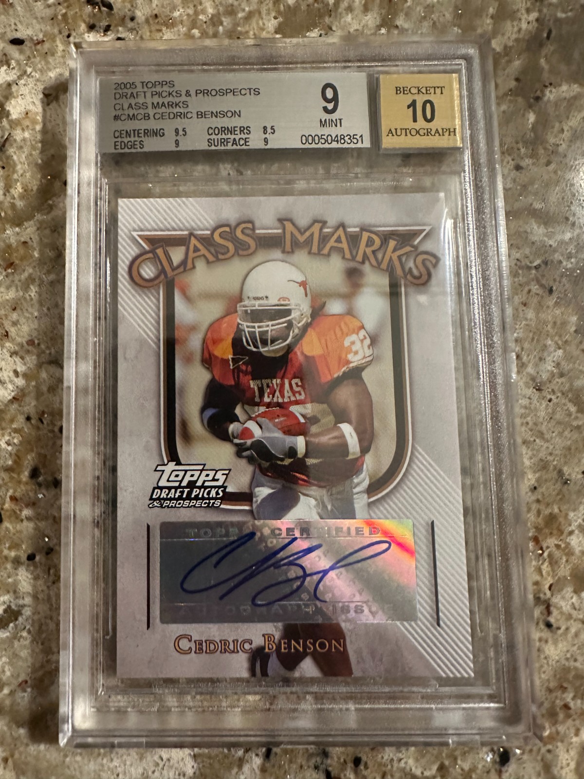 Cedric Benson Topps Draft Picks & Prospects Class Marks Autographs #CMCB Base