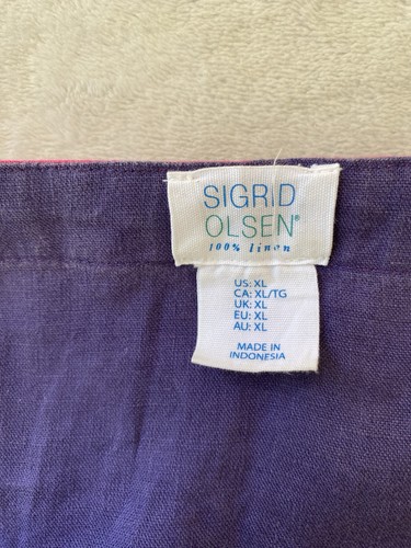 Sigrid Olsen 100% Leinen lila und rosa Tunika Tank Kleid Gr. XL - Bild 3 von 9