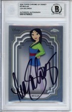 2024 TOPPS CHROME DISNEY PRINCESS MULAN SIGNED CARD LEA SALONGA BECKETT BAS COA