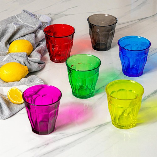 6x Duralex Amber 250ml Picardie Glas Becher Wasser Whisky Trinkbecher Set - Bild 6 von 6