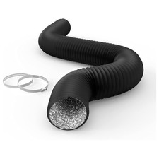 HealSmart Dryer Vent Hose 4 inch 8 feet Flexible Aluminum Foil Ducting, Four-...