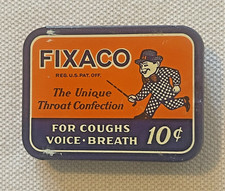 Vintage FIXACO Throat Confection Tin St. Louis Pocket Lozenge Tin 1930s