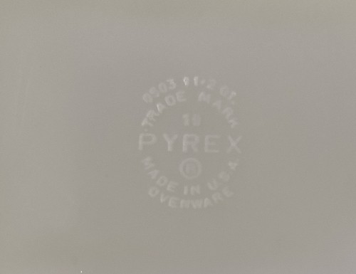 Vintage Pyrex Schmetterling Blume Gold Schale Laib Pfanne Kasserolle 0503 1,5 Quart - Bild 4 von 5